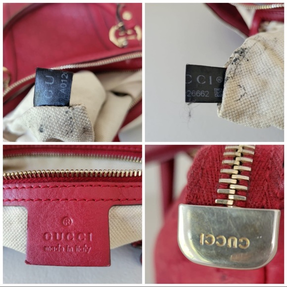 Gucci Guccissima Lovely Heart Red Tote - Picture 4 of 7